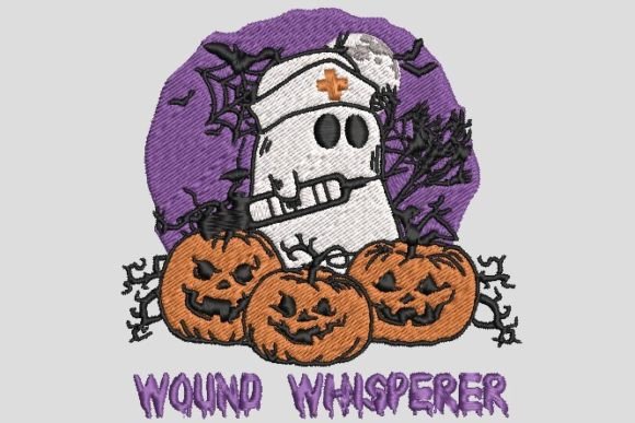 Boo Ghost Nurse Pumpkin Embroidery Review for Seasonal Creations