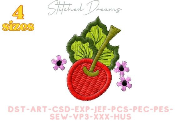 Cherry Fruit Embroidery Design Review for Etsy and Small Shop Products
