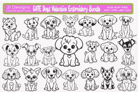 Cute Dogs Valentine Embroidery Bundle Review for Gift Makers
