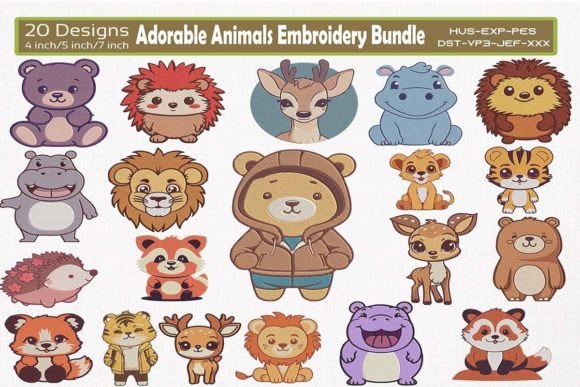 Cute Kawaii Animals Embroidery Bundle: A Designer’s First Look