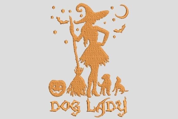 Dog Witch Lady Horror Embroidery Review for Boutique Apparel