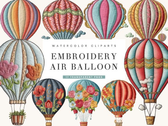 Embroidery Balloon Clipart Bundle Review for Seasonal Projects