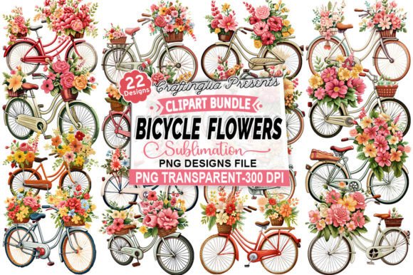 Embroidery Bicycle Flowers Clipart Bundle Review for Seasonal Creations