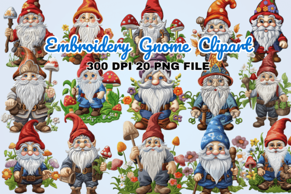 Embroidery Gnome Clipart Bundle Review for Personalized Gifts