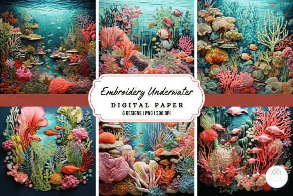 Embroidery Underwater Background